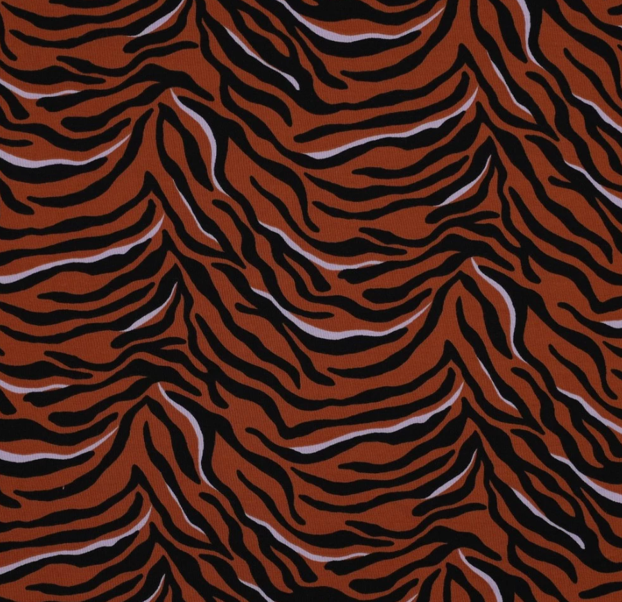 Tricot met bruine zebra print  - Poppy