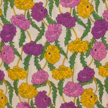 Polyester crêpe ecru met bloemen - Burda & A La Ville