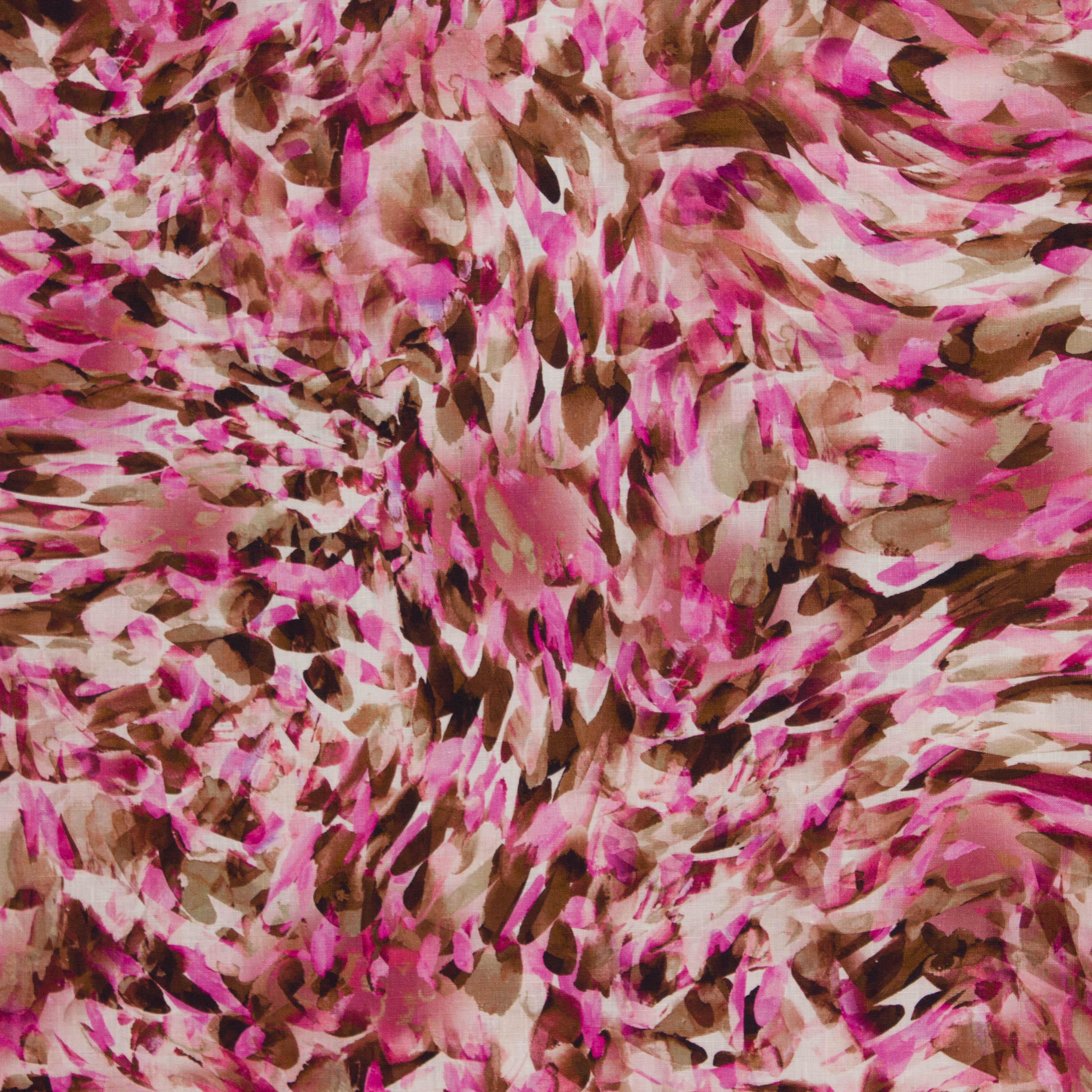 Linnen roze en bruine strepen - Alta Moda
