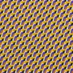 Italiaanse katoen geel paars en zwart geometrische print - Alta Moda