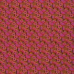 Roest tricot met fuchsia / oranje bloemen - "Breeze" van Cherry Picking