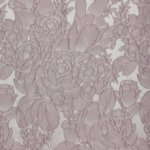 Polyester jacquard bloemen mauve