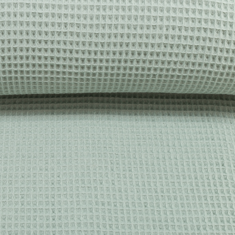 Wafelstof katoen blauwgrijs 'Nelson'