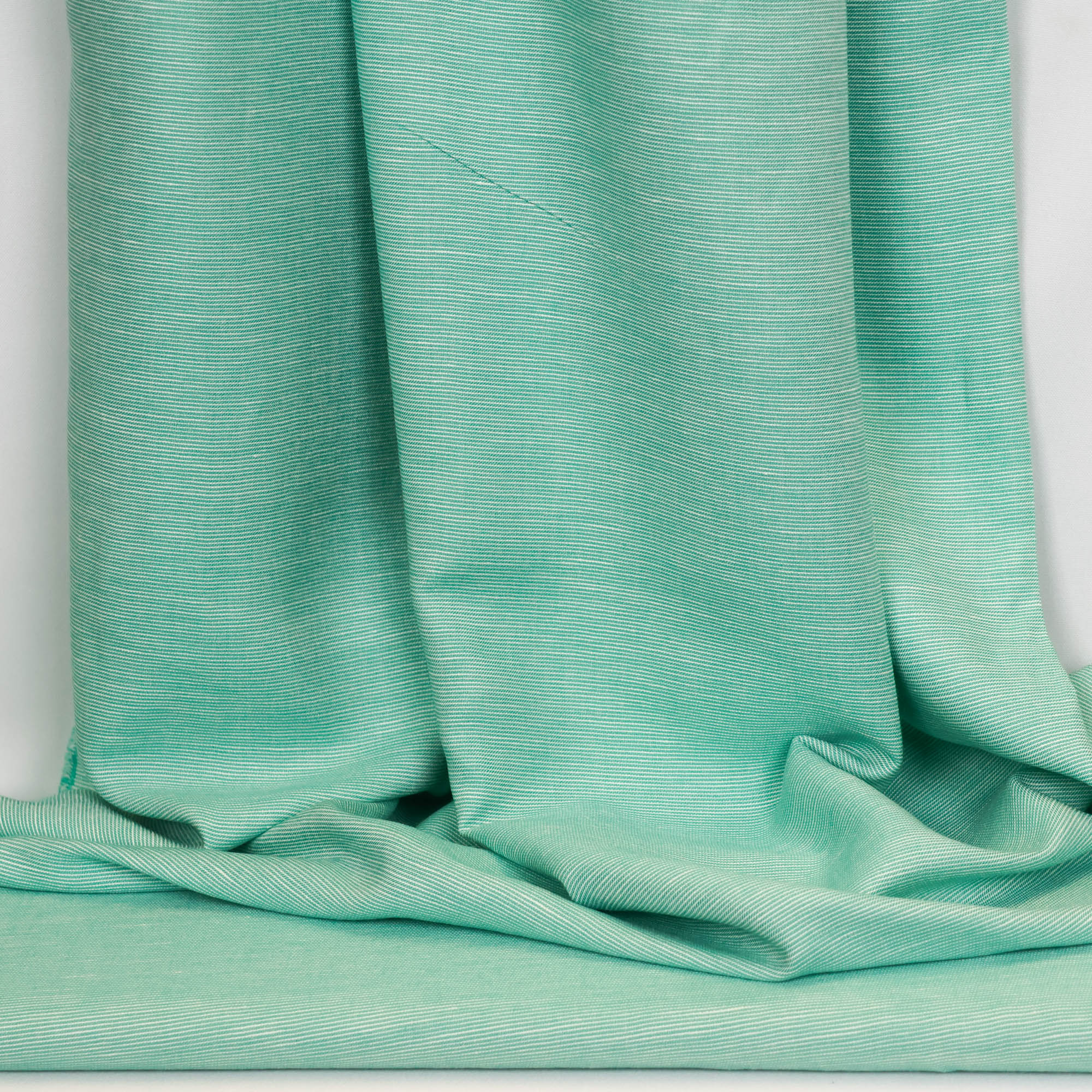 Viscose linnen groen gestreept