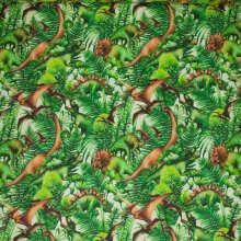 Canvas dino's in het struikgewas