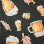 Canvas zwart met bierglazen en tarwe