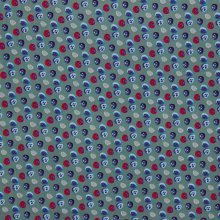 Grijze katoen met blauwe en rode stenen