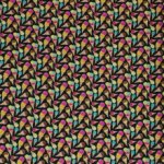 Zwarte katoen met kleurrijke ijsjes