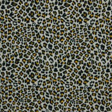 Witte katoen met gele tijgerprint