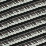 Zwarte katoen met pianotoetsen