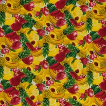 Katoen kleurrijk met zomers fruit