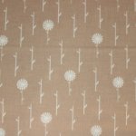 Katoen beige met bloemen