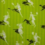 Katoen limoen met tennisspelers
