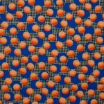 Katoen zwart met tennisballen