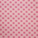 Katoen poplin roos met roze bloemen