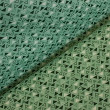 katoen groen met driehoeken