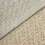 katoen wit met bruine bloempjes