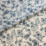 Katoen wit met blauwe nadine