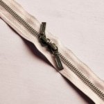 Rits met dubbele schuiver - 40 cm - brass - maple - Atelier Brunette