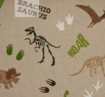 Canvas beige met dino's
