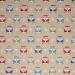 Canvas beige met volkswagen busjes
