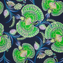 Viscose blauw met waterlelies - A la Ville