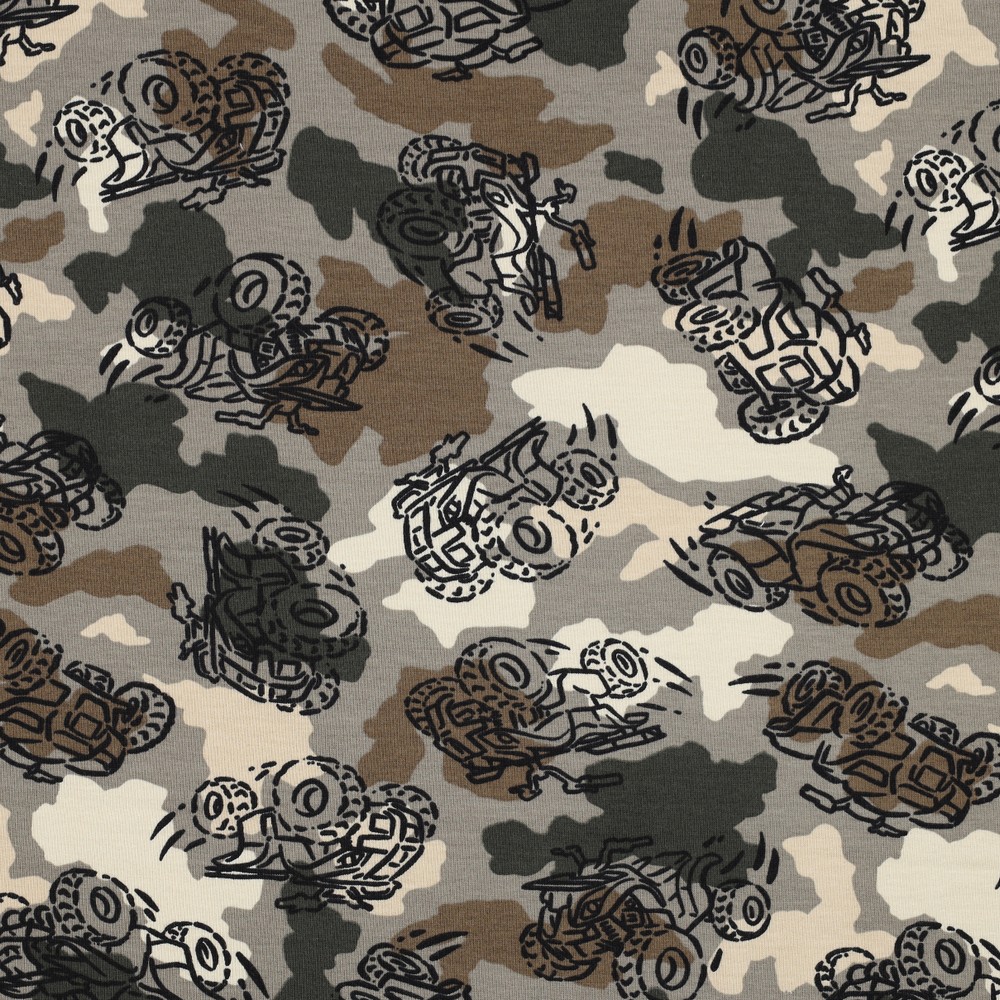 French terry camo met quats