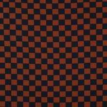 Katoen wafelstof ruitjes bruin met zwart