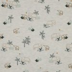 Tricot grijs melange met olifanten