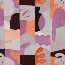 Canvas paars met abstract motief - Poppy