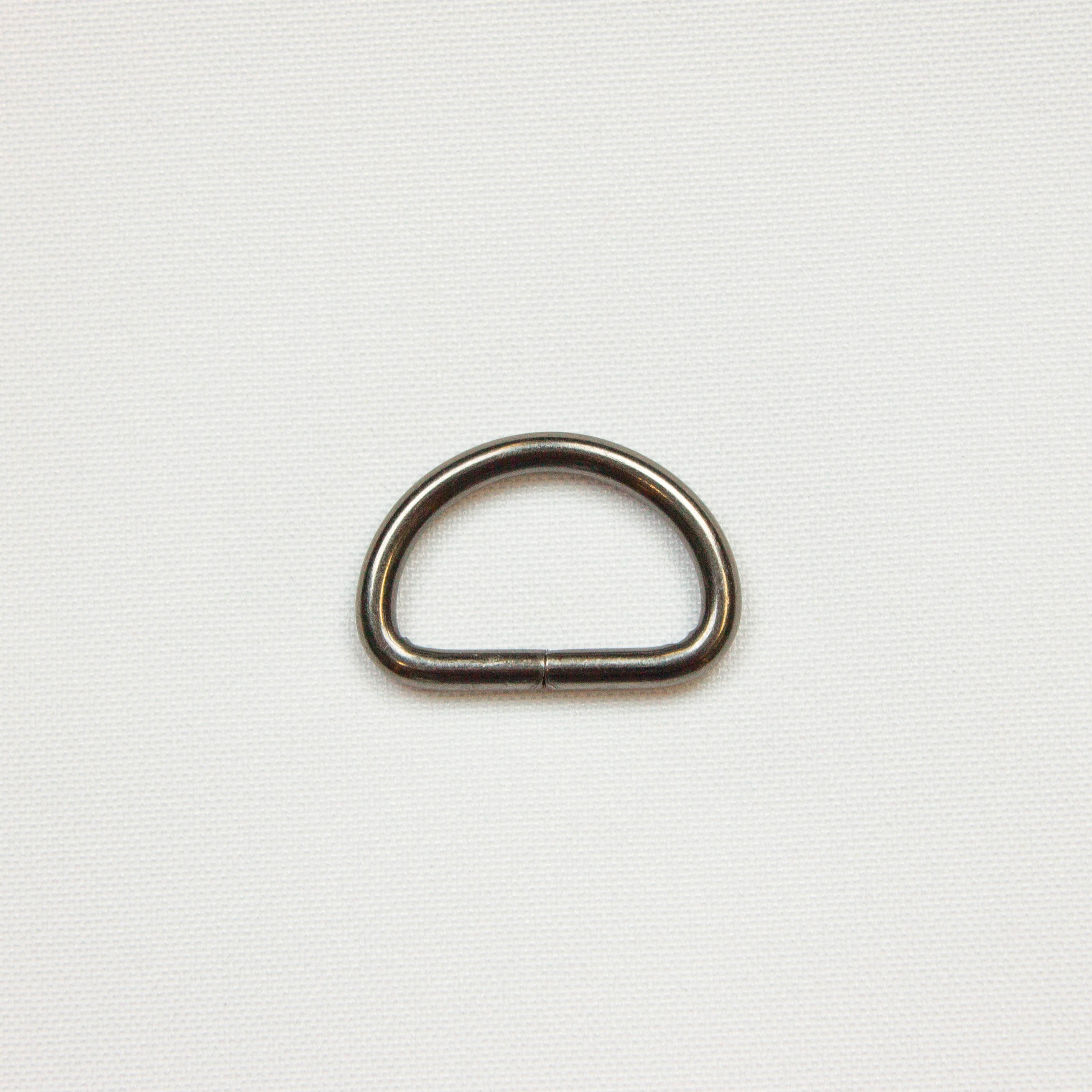 D ring - gunmetal / zwart zilver - 25 mm