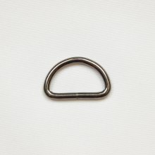D ring - gunmetal / zwart zilver - 33 mm