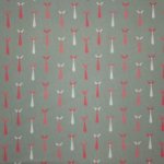 Katoen grijs met dassen