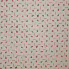 Katoen roos met rozen