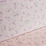 Katoen lichtroze met konijntjes