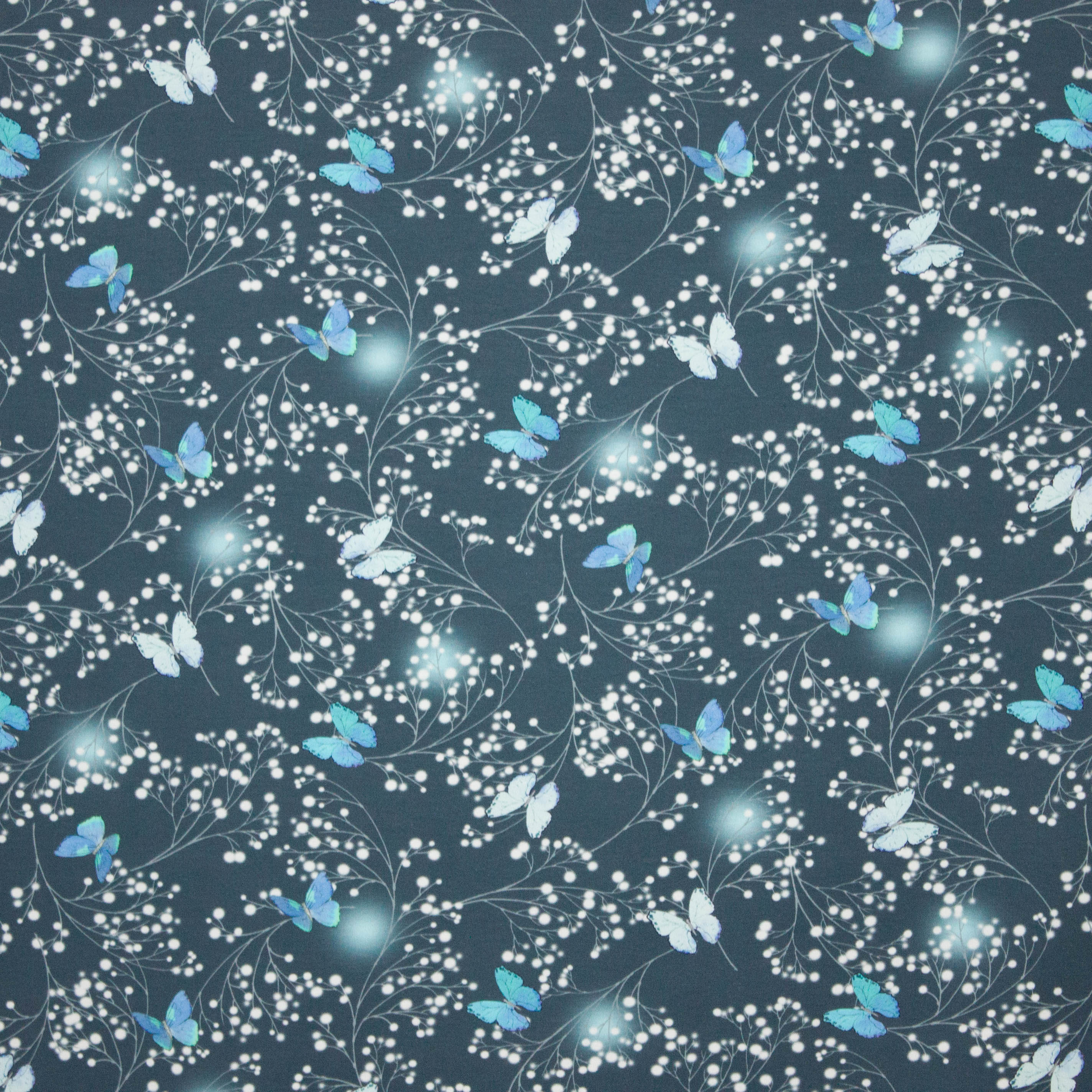 Tricot blauw vlinders