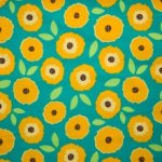 Flanel blauw met madeline bloemen