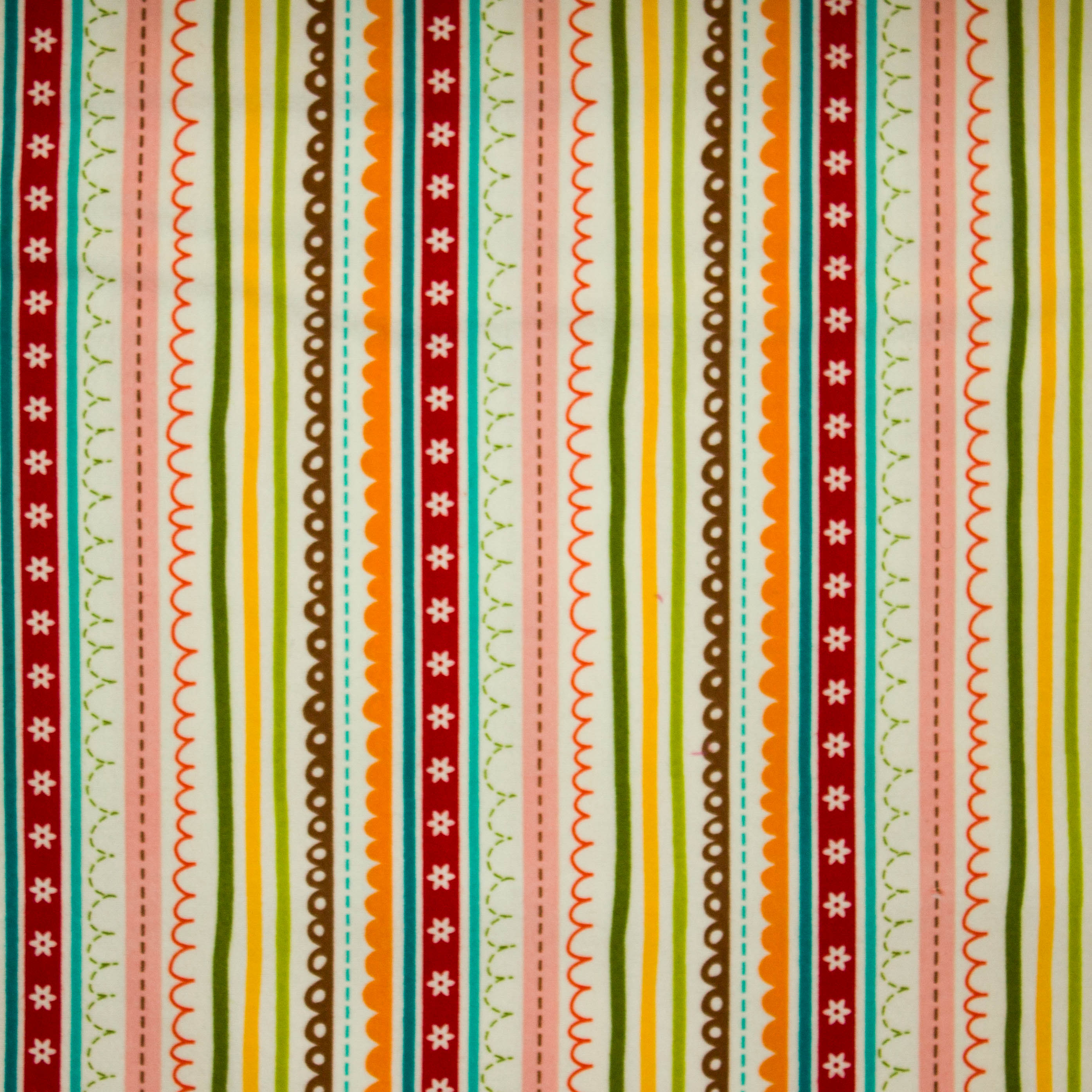 Flanel multicolor met verschillende lijnmotieven