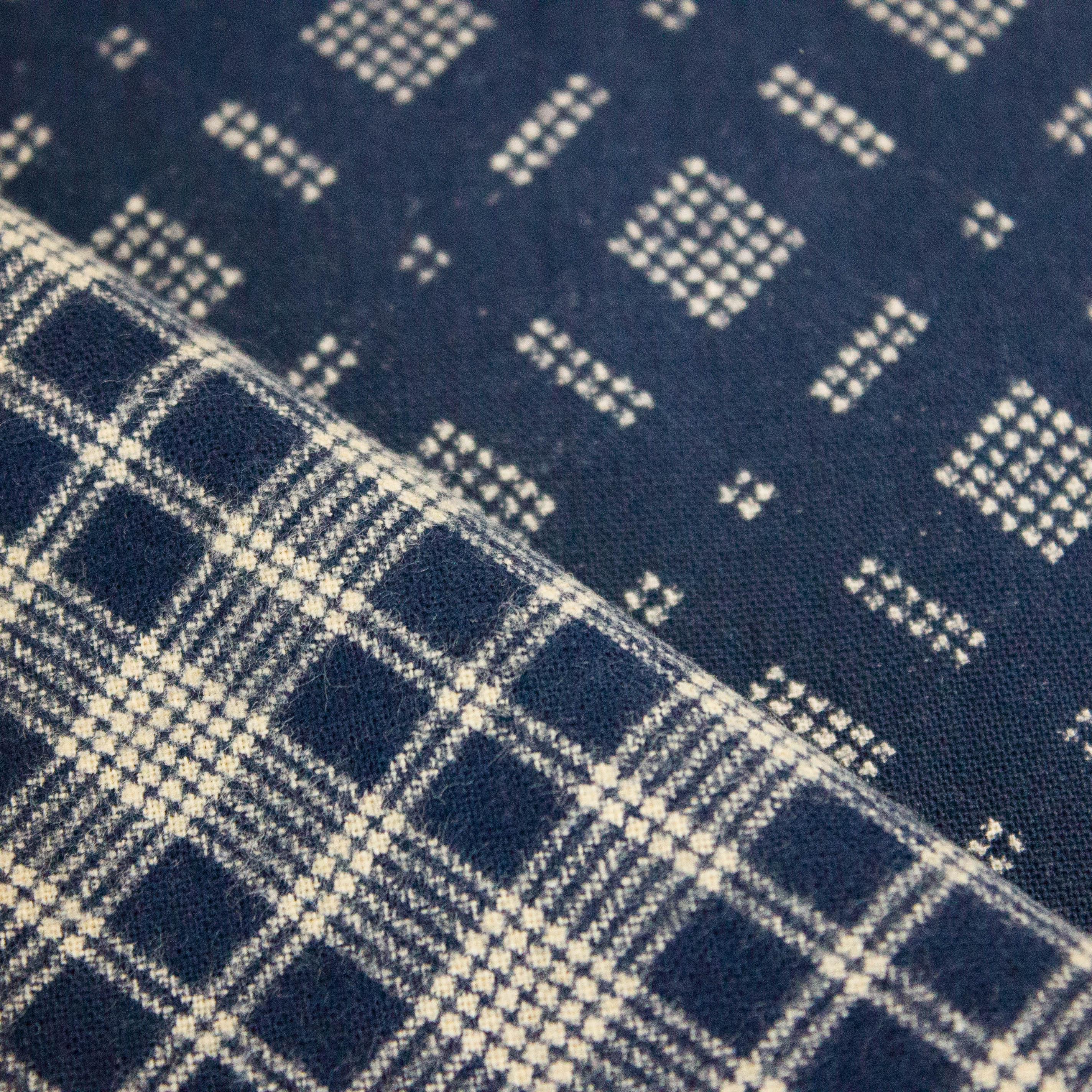 Flanel blauw met ruiten