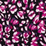 Viscosemengeling zwart met roos abstract patroon