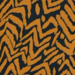 Viscosemengeling zwart met roestkleurige abstract patroon