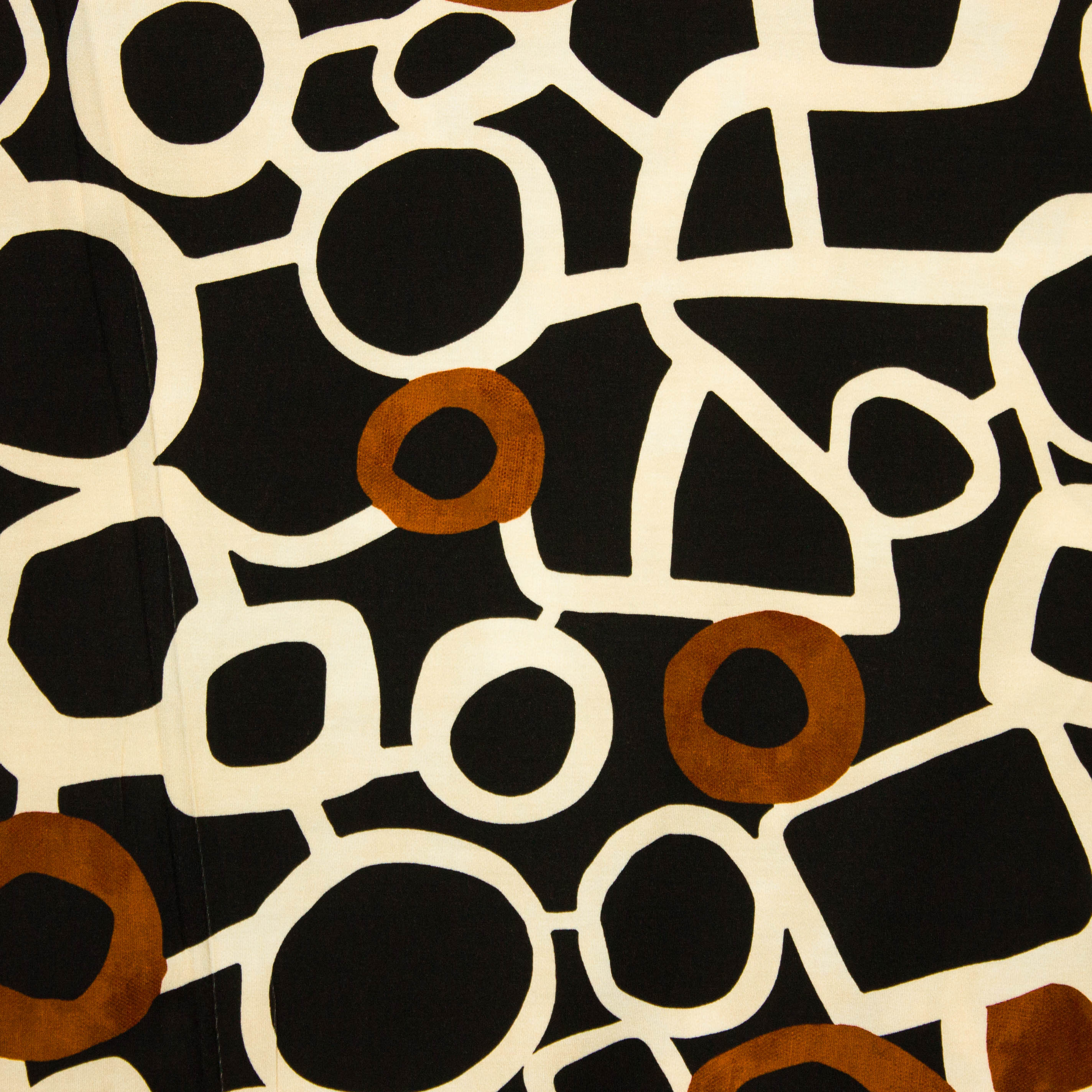Viscose tricot zwart met abstract motief