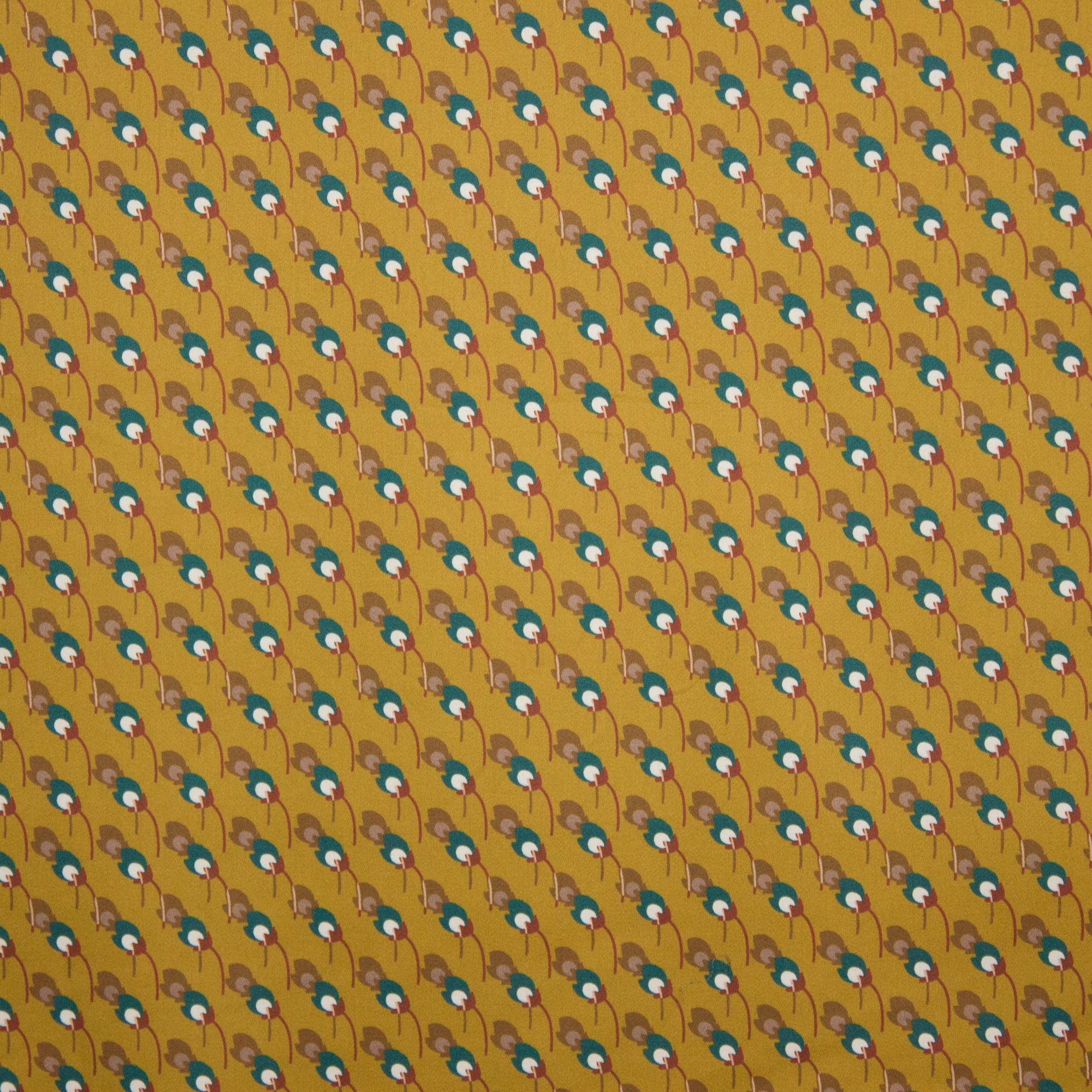 Fijne stretchkatoen met bloem