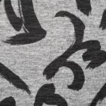 Polyester viscose brei met dora print paint brush