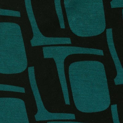 Punta di Roma petrol met abstract motief