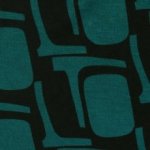 Punta di Roma petrol met abstract motief
