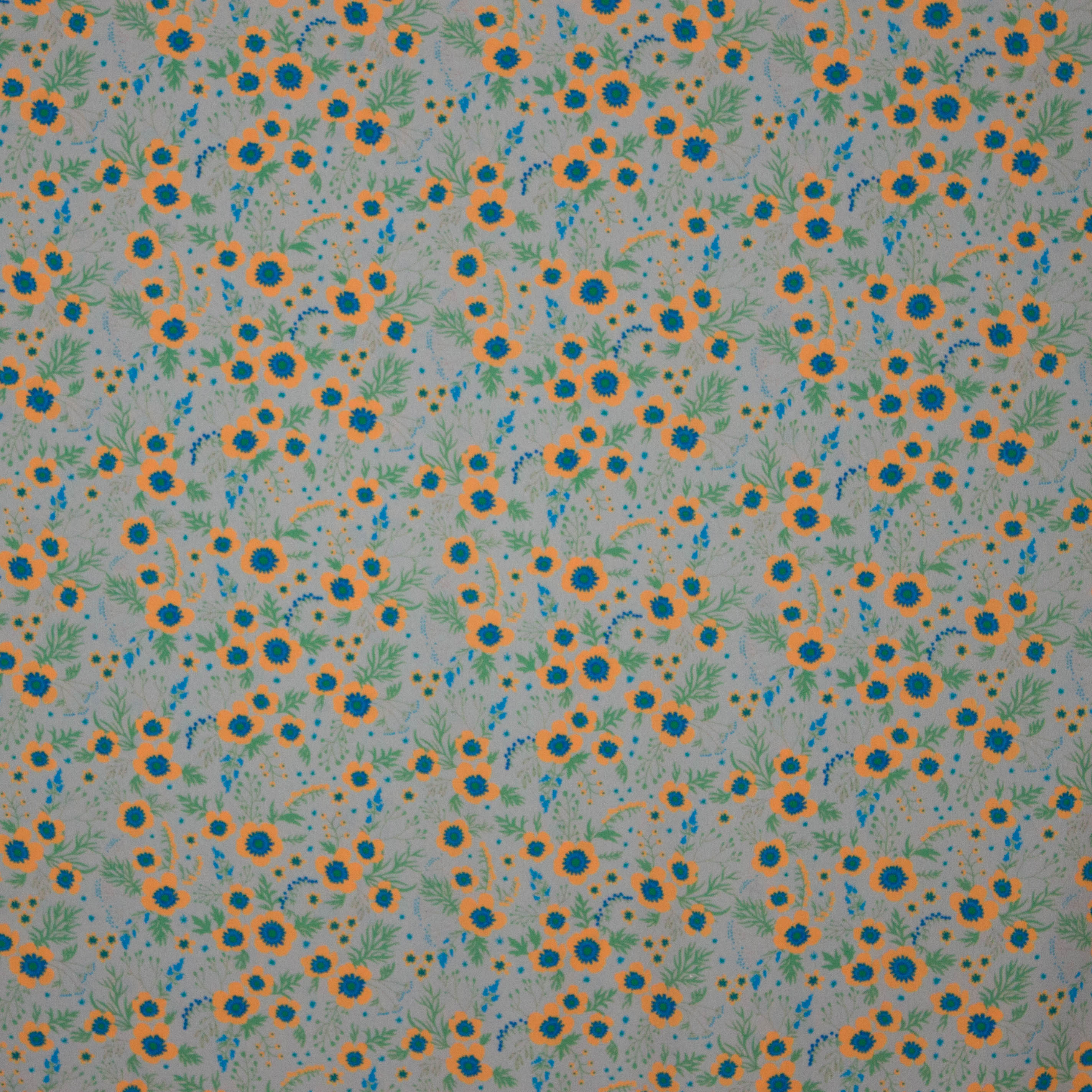 Chiffon grijs bloemen motief