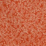 Katoen oranje met bloemenpatroon