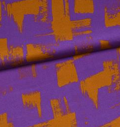 Viscose paars met penseelstrepen