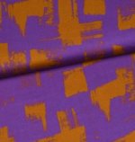 Viscose paars met penseelstrepen